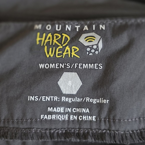 Mountain HardWear pants women Sz 8 Gray Hiking Outdoor Gear Cargo Active - Picture 8 of 10
